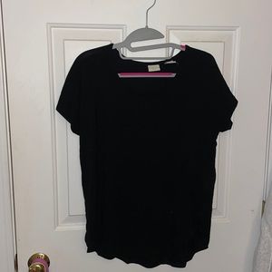 Black Short Sleeve Top
